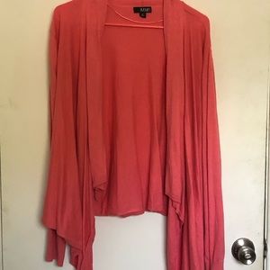Coral cardigan/sweater material